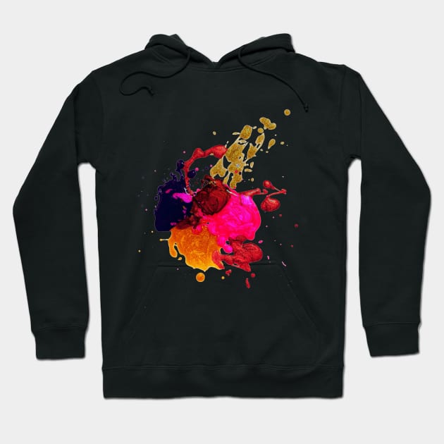 Coloful Splash Paint Hoodie by JuanesArtShop